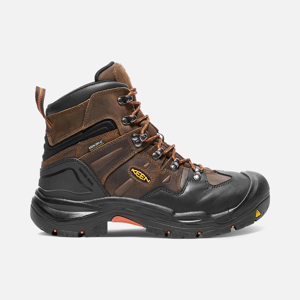 Keen Laarzen Heren Bruin/Zwart - Coburg 6" Waterproof (Steel Toe) - 52780-CMSR